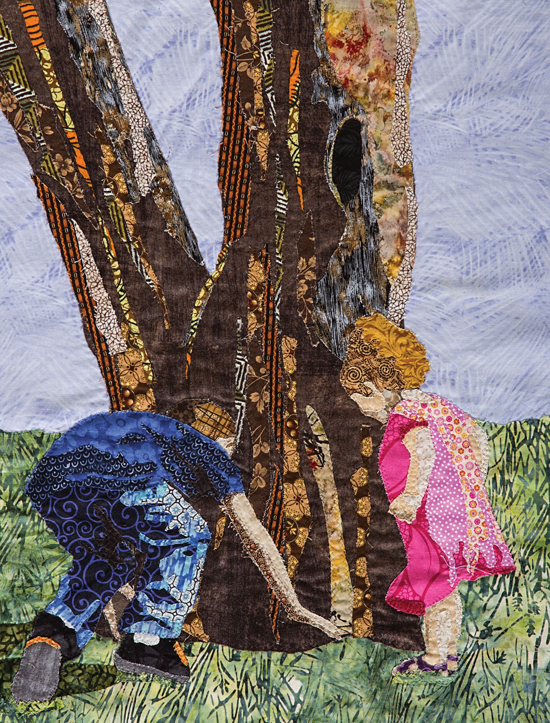 Explorers Art Quilt by Leni Levenson Wiener